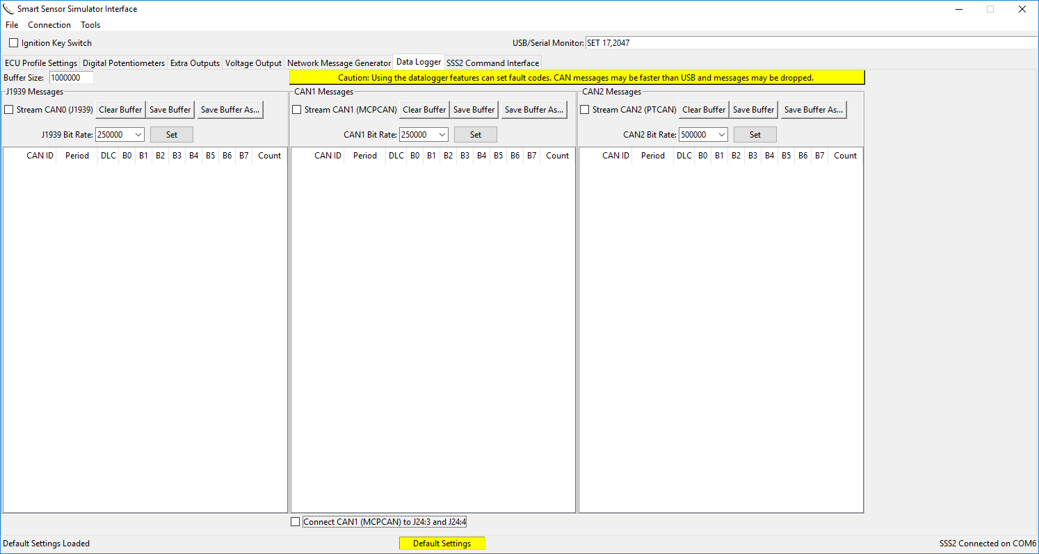 Data Logger Tab