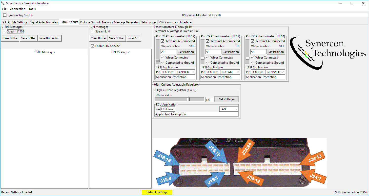 Extra Outputs Tab