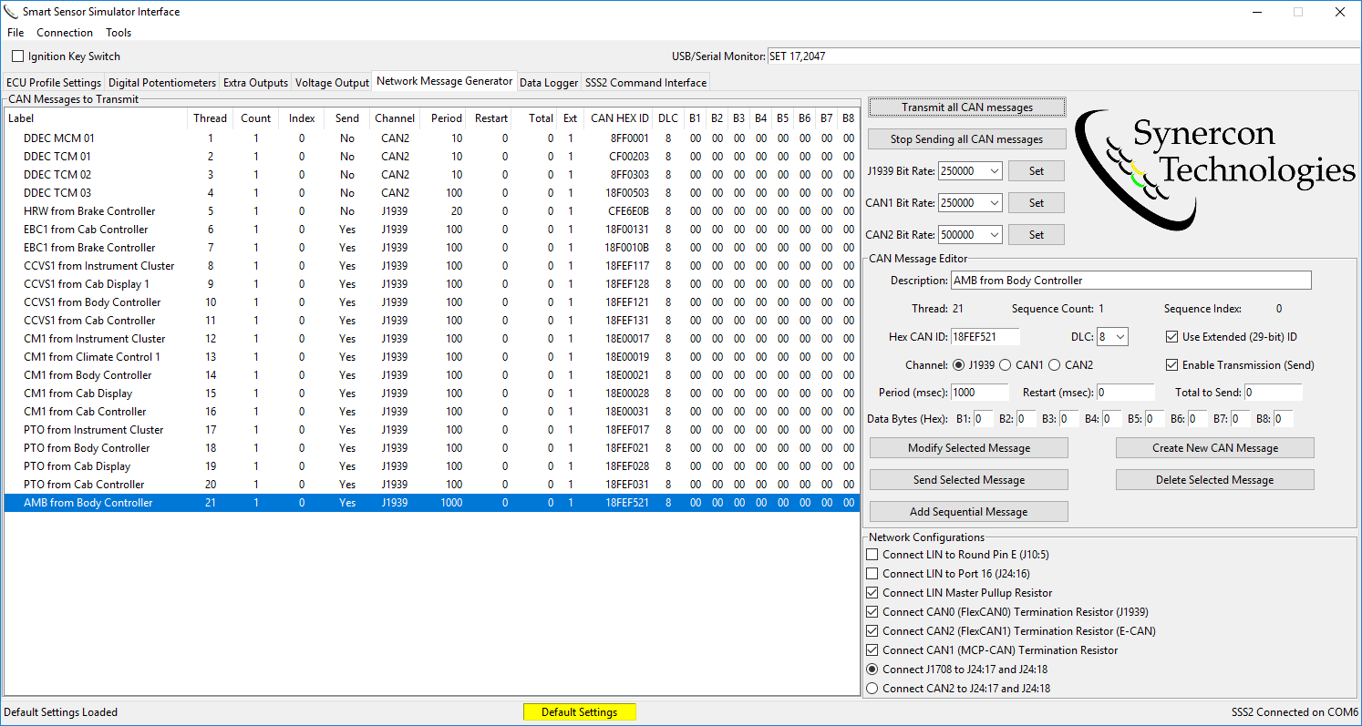Network Generator Tab