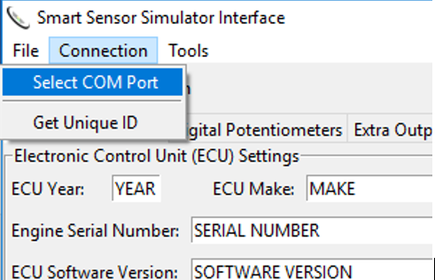 Select COM Port